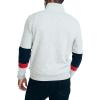 imageNautica Mens Sustainably Crafted QuarterZip Colorblock SweatshirtGrey Heather