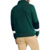 imageNautica Mens Sustainably Crafted QuarterZip Colorblock SweatshirtTidal Green