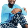 imageNautica mens Sustainably Crafted Plaid Fleece Sleep PantNavy