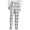imageNautica mens Sustainably Crafted Plaid Fleece Sleep PantStorm Grey