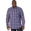 imageNautica Big ampamp Tall Mens Big and Tall Classicfit WrinkleResistant Plaid ShirtBlue Depths