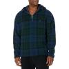imageNautica Mens Printed Faux Shearling QuarterZip HoodieBayou Green