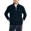 imageNautica Mens QuarterZip SweatshirtTrue Black