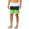 imageNautica Mens Standard Quick Dry Classic Logo TriBlock Series Swim TrunkGrass Blade