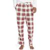 imageNautica mens Sustainably Crafted Plaid Fleece Sleep PantMarshmallow