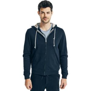 imageNautica Mens Anchor Fleece FullZip HoodieNavy
