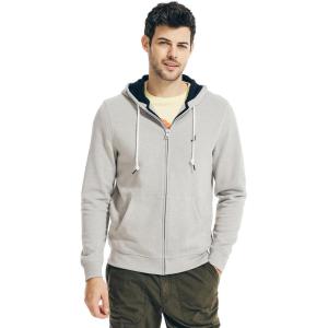 imageNautica Mens Anchor Fleece FullZip HoodieSmoke Grey Heather