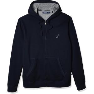 imageNautica Mens Anchor Fleece FullZip HoodieTrue Navy