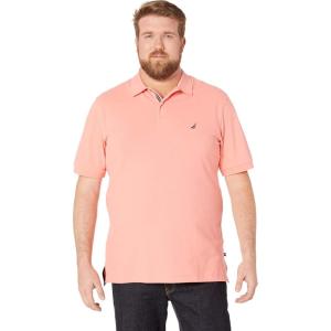 imageNautica Mens Big ampamp Tall Short Sleeve Stretch Solid Deck Polo ShirtPale Coral