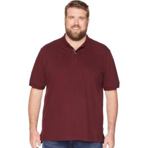 imageNautica Mens Big ampamp Tall Short Sleeve Stretch Solid Deck Polo ShirtRoyal BurgundyRed