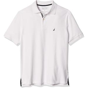 imageNautica Mens Big and Tall Classic Fit Short Sleeve Solid Performance Deck Polo ShirtBright White
