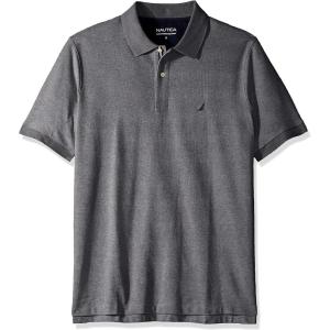 imageNautica Mens Big and Tall Classic Fit Short Sleeve Solid Performance Deck Polo ShirtCharcoal Heather