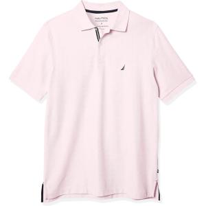 imageNautica Mens Big and Tall Classic Fit Short Sleeve Solid Performance Deck Polo ShirtCradle Pink