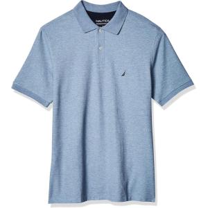 imageNautica Mens Big and Tall Classic Fit Short Sleeve Solid Performance Deck Polo ShirtDeep Anchor Heather