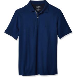 imageNautica Mens Big and Tall Classic Fit Short Sleeve Solid Performance Deck Polo ShirtEstate Blue