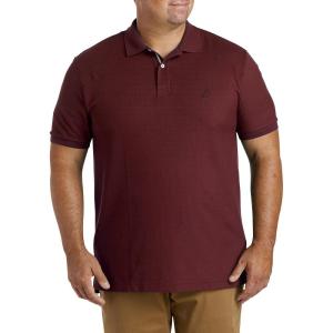 imageNautica Mens Big and Tall Classic Fit Short Sleeve Solid Performance Deck Polo ShirtRoyal Burgundy