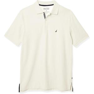 imageNautica Mens Big and Tall Classic Fit Short Sleeve Solid Performance Deck Polo ShirtSail Cream