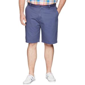 imageNautica Mens Big and Tall Cotton Twill Flat Front Chino ShortBlue Indigo