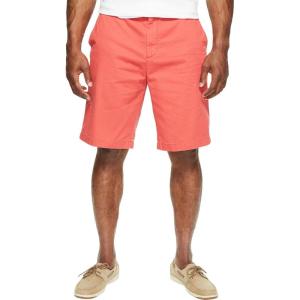 imageNautica Mens Big and Tall Cotton Twill Flat Front Chino ShortSailor Red