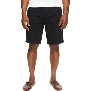 imageNautica Mens Big and Tall Cotton Twill Flat Front Chino ShortTrue Black