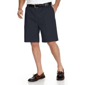 imageNautica Mens Big and Tall Cotton Twill Flat Front Chino ShortTrue Navy