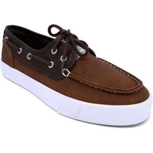 imageNautica Mens Casual Boat Shoes MocToe Loafers with Cushioned Insole Deck Fashion SneakerTan Brown Mix