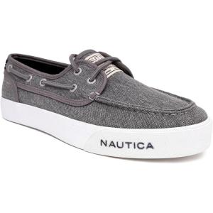 imageNautica Mens Casual Boat Shoes MocToe Loafers with Cushioned Insole Deck Fashion SneakerWashed Grey