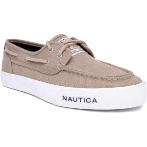 imageNautica Mens Casual Boat Shoes MocToe Loafers with Cushioned Insole Deck Fashion SneakerWashed Tan
