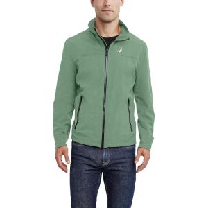 imageNautica Mens Lightweight Windbreaker Stretch Athletic Outdoor Full Zip Bomber Golf JacketIvy Green