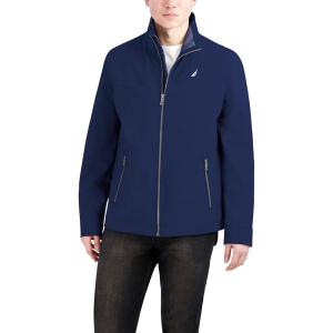 imageNautica Mens Lightweight Windbreaker Stretch Athletic Outdoor Full Zip Bomber Golf JacketMidnight Blue