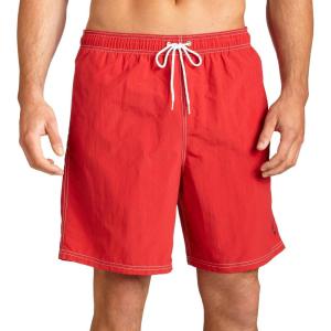 imageNautica Mens Mariner 19quot Elastic Waistband Swim ShortsRed
