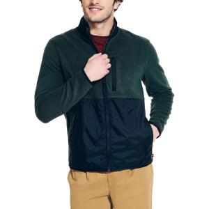 imageNautica Mens Nautex FullZip SweatshirtBayou Green