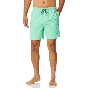 imageNautica Mens Solid Quick Dry Classic Logo SwimTrunkMint Spring Dark