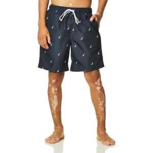 imageNautica Mens Standard Quick Dry All Over JClass Sailboat Print Swim TrunkNavy
