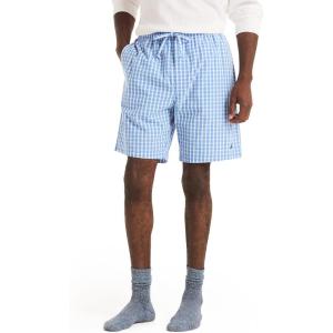 imageNautica Mens Sustainably Crafted Plaid Poplin Sleep ShortBlue Yonder