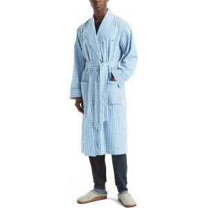 imageNautica Mens Sustainably Crafted Plaid RobeBlue Yonder