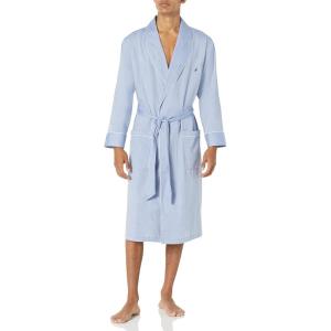 imageNautica mens Longsleeve Lightweight Cotton WovenrobeBlue Bone