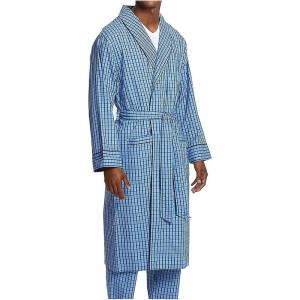 imageNautica mens Longsleeve Lightweight Cotton WovenrobeFrench Blue