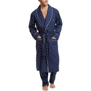 imageNautica mens Longsleeve Lightweight Cotton WovenrobeNavy