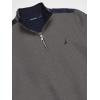 imageNautica Mens 14 Zip Pieced Fleece SweatshirtCharcoal Heather