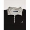 imageNautica Mens 14 Zip Pieced Fleece SweatshirtTrue Black