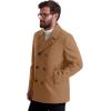 imageNautica Mens Classic Double Breasted PeacoatCamel