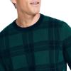 imageNautica Mens Navtech Plaid Jacquard Crewneck SweaterNavy Seas