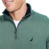 imageNautica Mens Navtech QuarterZip SweaterArctic Fern Heather