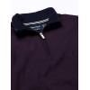 imageNautica Mens Navtech QuarterZip SweaterBlackberry Heather