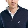 imageNautica Mens Navtech QuarterZip SweaterNavy Seas