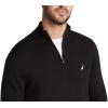imageNautica Mens Navtech QuarterZip SweaterTrue Black