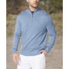 imageNautica Mens QuarterZip SweaterDeep Anchor Heather