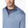 imageNautica Mens QuarterZip SweaterDeep Anchor Heather