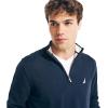 imageNautica Mens QuarterZip SweaterNavtech Collection FallWinter 2024 Navy Seas